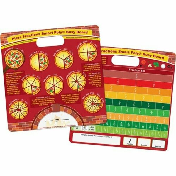 Ashley Productions Dry-erase Board, Pizza Fractions, 10-3/4inx10-3/4in, MI ASH98005